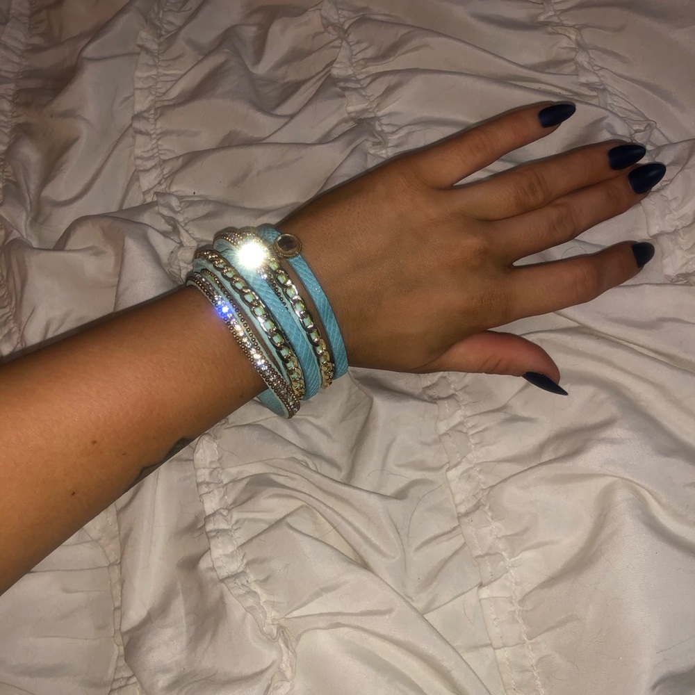 blue bracelet